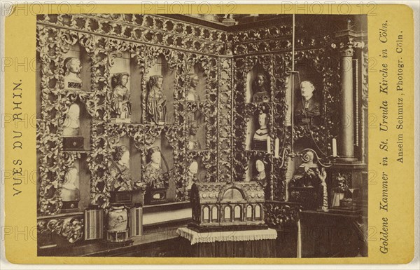 Vues Du Rhin. Goldene Kammer in St. Ursula Kirche in Coln; Anselm Schmitz, German, 1839 - 1903, 1870 - 1875; Albumen silver