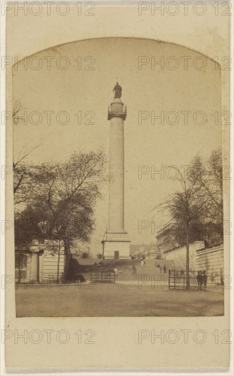 London Views. Duke of York's Columns; British; about 1865; Albumen silver print