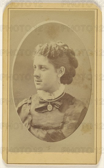 A young woman named Jessie, in 3,4 profile, printed in quasi-oval style; Thomas Walker Cridland, American, active 1850s - 1880s