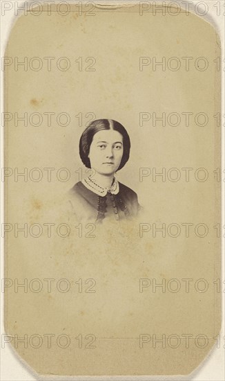 woman, printed in vignette-style; J.H. Young, American, active Baltimore, Maryland 1850s - 1860s, 1870 - 1875; Albumen silver