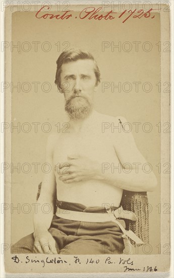 D. Singleton, Jr. 140, Pa Vols. June 1866 Civil War victim; T.H. McBride & Thomas F. Mahan; June 1866; Albumen silver print
