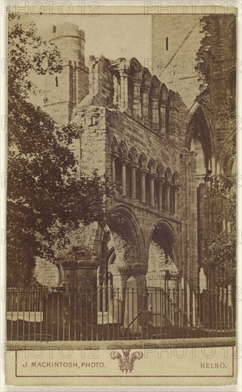 Exterior view of a church at Kelso, Scotland; J. MacKintosh, British, active 1870s, about 1865; Albumen silver print