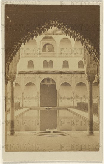 Reflecting pool, The Alhambra; 1865 - 1875; Albumen silver print
