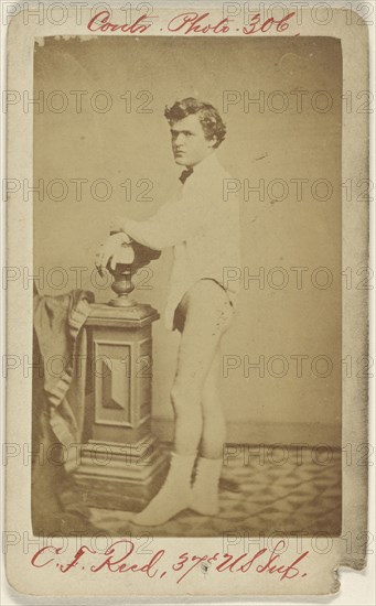 C. F. Reed, 37th U S Inf. Civil War victim; American; 1864 - 1872; Albumen silver print