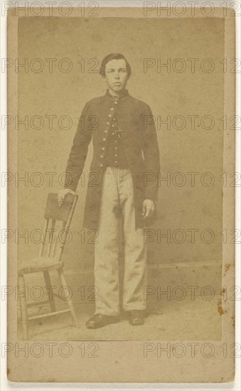 Confederate soldier, standing; Samuel A. Cooley, American, active 1860s, 1862 - 1864; Albumen silver print