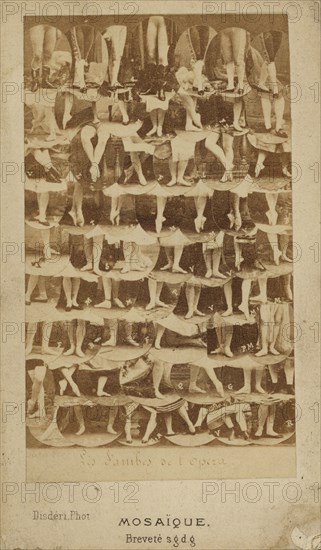 Les Jambes de l'opera; André Adolphe-Eugène Disdéri, French, 1819 - 1889, about 1862; Albumen silver print