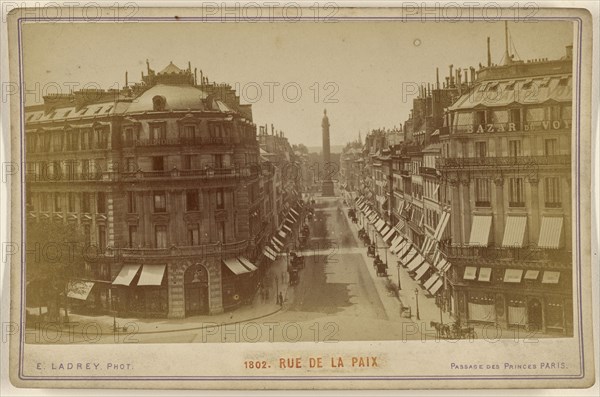 Rue de la Paix; Ernest Ladrey, French, active Paris, France 1860s, 1865 - 1871; Albumen silver print
