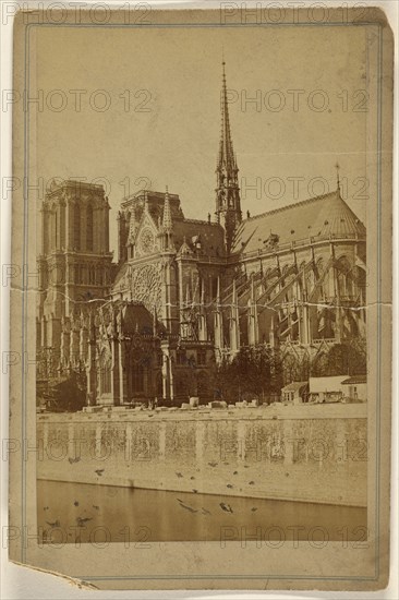 Notre Dame, lateral view; 1870s; Albumen silver print