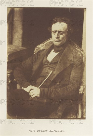 Rev. George Gilfillan; Hill & Adamson, Scottish, active 1843 - 1848, Scotland; 1843 - 1848; Salted paper print from a Calotype