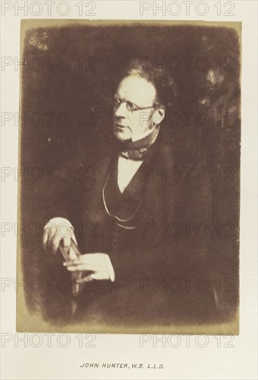 John Hunter, W.S. L.L.D; Hill & Adamson, Scottish, active 1843 - 1848, Scotland; 1843 - 1848; Salted paper print