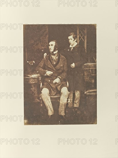J. Stuart Hay of Rockville and his son; Hill & Adamson, Scottish, active 1843 - 1848, Scotland; 1843 - 1848; Salted paper print