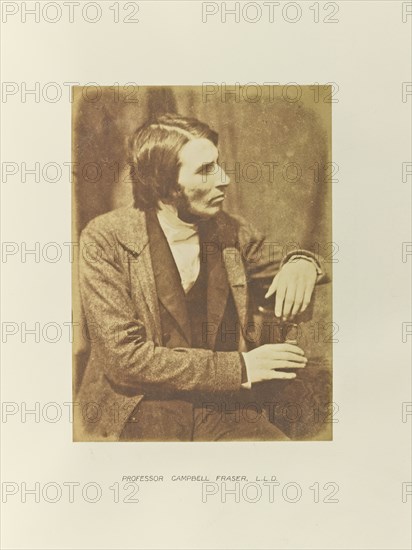 Professor Campbell Fraser, L.L.D; Hill & Adamson, Scottish, active 1843 - 1848, Scotland; 1843 - 1848; Salted paper print