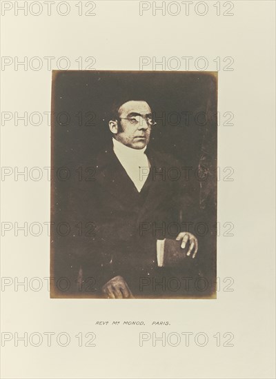 Rev. Mr. Monod; Hill & Adamson, Scottish, active 1843 - 1848, Scotland; 1843 - 1848; Salted paper print from a Calotype