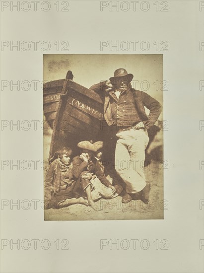 James Linton and three boys; Hill & Adamson, Scottish, active 1843 - 1848, Scotland; 1843–1848; Salted paper print from a paper