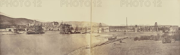 Panoramic View of La Voulte; Édouard Baldus, French, born Germany, 1813 - 1889, France; about 1861; Albumen silver print