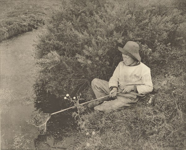 The Stickleback Catcher; Peter Henry Emerson, British, born Cuba, 1856 - 1936, London, England; 1887; Photogravure