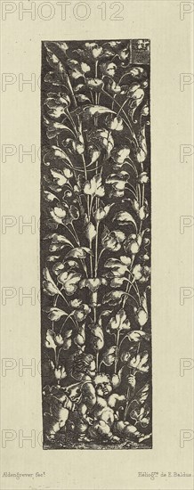 Design by Aldengrever; Édouard Baldus, French, born Germany, 1813 - 1889, Paris, France; 1866; Heliogravure; 19 x 7.5 cm