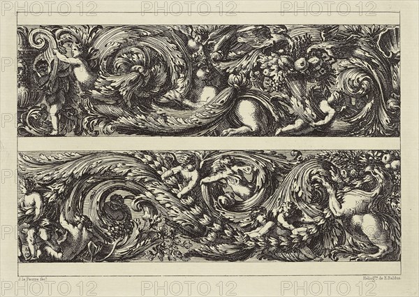 Design by Jean le Pautre; Édouard Baldus, French, born Germany, 1813 - 1889, Paris, France; 1866; Heliogravure; 16.6 x 23.5 cm