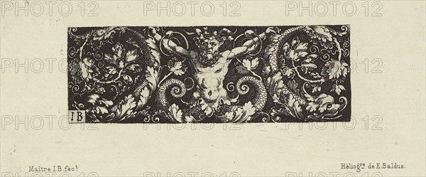 Design by Master IB; Édouard Baldus, French, born Germany, 1813 - 1889, Paris, France; 1866; Heliogravure; 5.8 x 13.8 cm