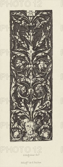 Design by Aldegräver; Édouard Baldus, French, born Germany, 1813 - 1889, Paris, France; 1866; Heliogravure; 13.5 x 4.4 cm