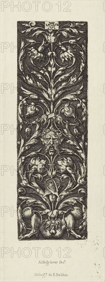 Design by Aldegräver; Édouard Baldus, French, born Germany, 1813 - 1889, Paris, France; 1866; Heliogravure; 13.7 x 4.3 cm