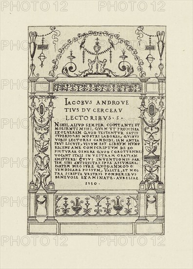 Design by Jacques I Androuet du Cerceau; Édouard Baldus, French, born Germany, 1813 - 1889, Paris, France; 1866; Heliogravure