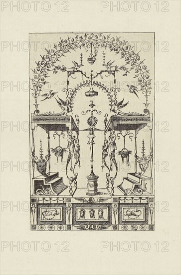 Design after an Antique Painting; Édouard Baldus, French, born Germany, 1813 - 1889, Paris, France; 1866; Heliogravure