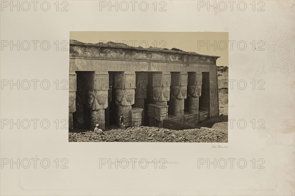 Portico of the Temple of Dendera; Francis Frith, English, 1822 - 1898, Dendera, Qena Governorate, Egypt; 1857; Albumen silver