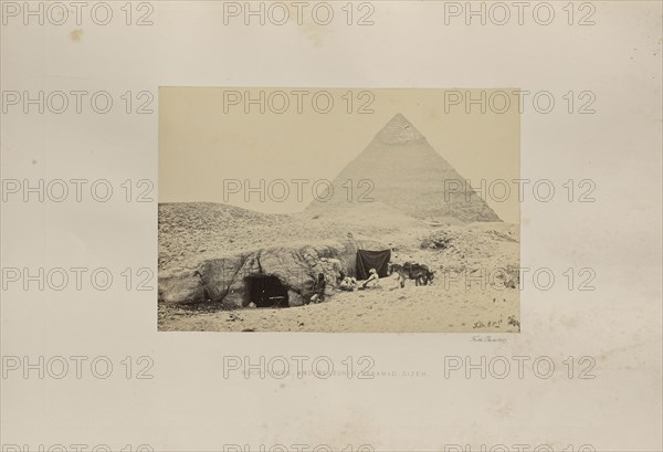 Rock Tombs and Belzoni's Pyramid, Gizeh; Francis Frith, English, 1822 - 1898, Giza, Giza Governorate, Egypt; 1857; Albumen