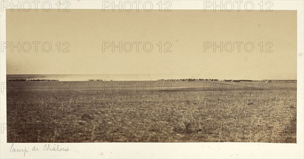 Maneuvers, Camp de Châlons; Gustave Le Gray, French, 1820 - 1884, Chalons, France; 1857; Albumen silver print