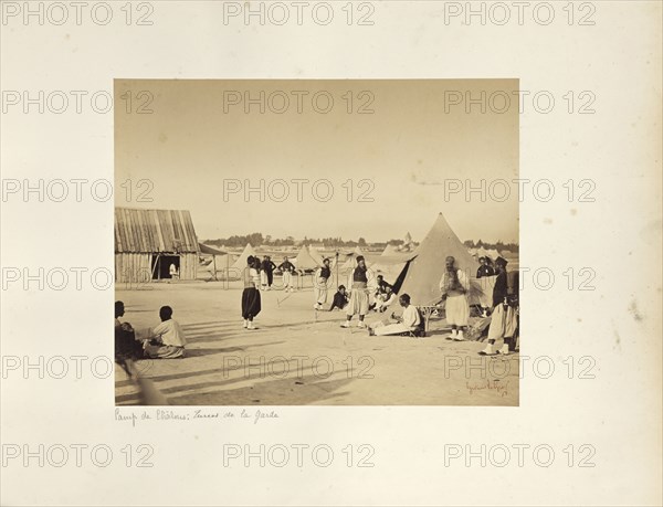 Camp de Châlons: Zouaves of the Imperial Guard; Gustave Le Gray, French, 1820 - 1884, Chalons, France; 1857; Albumen silver