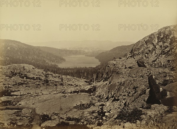 Donner Lake, C. P. R. R; Carleton Watkins, American, 1829 - 1916, negative TBD; print 1880; Albumen silver print