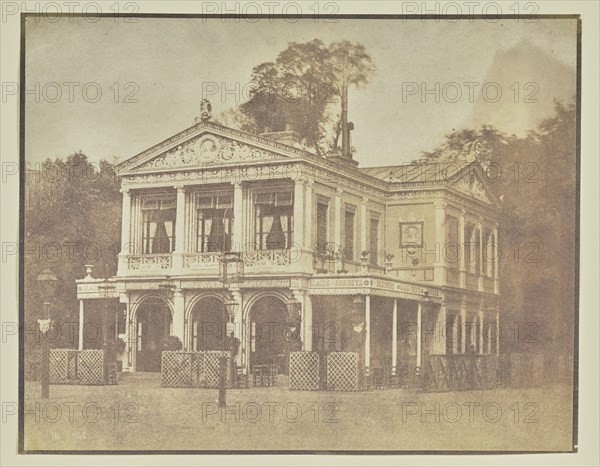 Restaurant on the Avenue des Champs-Élysées; Hippolyte Bayard, French, 1801 - 1887, Paris, France; 1846; Salted paper print