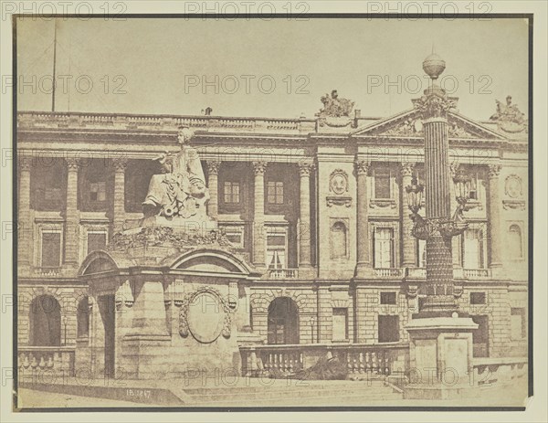 Statue of Lille, Place de la Concorde; Hippolyte Bayard, French, 1801 - 1887, Paris, France; 1847; Salted paper print