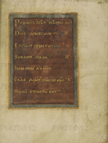 Decorated Incipit Page; Beauvais, probably, France; first quarter of 11th century; Tempera colors, gold, silver, and ink