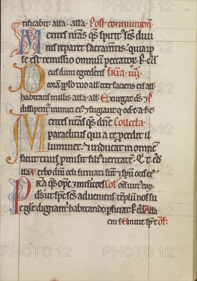 Decorated Text Page; Steinfeld, Germany; about 1180; Tempera colors, gold, silver, and ink on parchment; Leaf: 25.2 x 17.9 cm