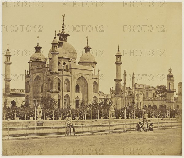 Mosque in the Interior of the Hosainabad Emambara; Felice Beato, 1832 - 1909, India; 1858; Albumen silver