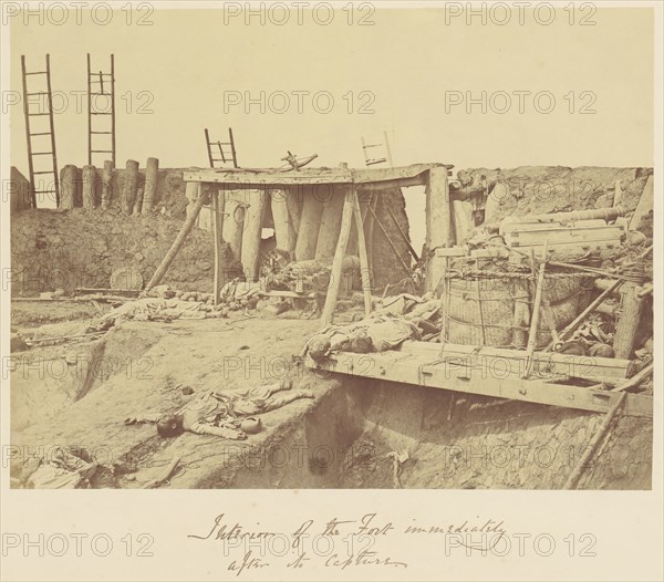 Interior of the Fort Immediately After Its Capture; Felice Beato, 1832 - 1909, China; 1860; Albumen silver