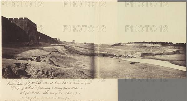 Position Taken Up by the English and French Troops Within the Enclosure of the  Temple of the Earth; Felice Beato, English, born