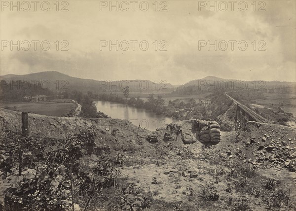 Allatoona from the Etawah; George N. Barnard, American, 1819 - 1902, New York, United States; negative about 1865; print 1866