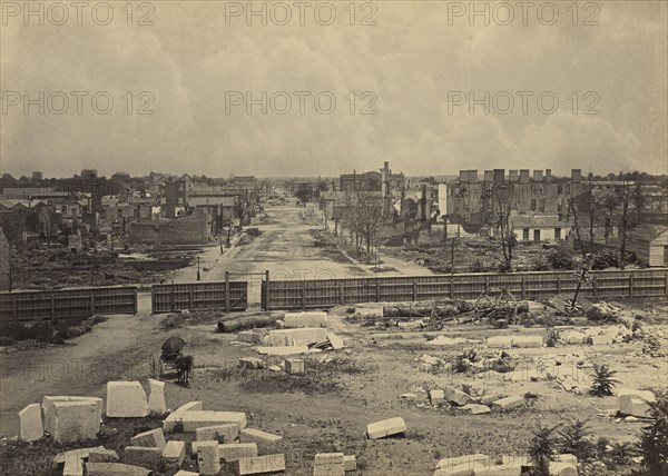 Columbia from the Capitol; George N. Barnard, American, 1819 - 1902, New York, United States; negative about 1865; print 1866