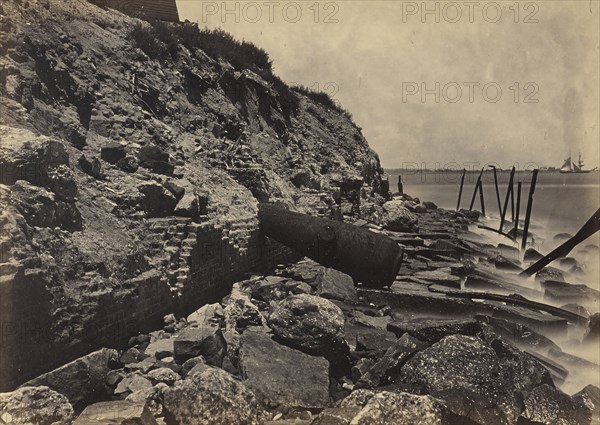 Exterior View of Fort Sumpter; George N. Barnard, American, 1819 - 1902, New York, United States; negative about 1865; print