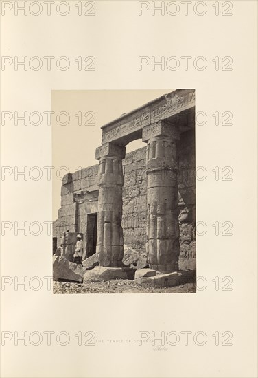 The Temple of Goorneh, Thebes; Francis Frith, English, 1822 - 1898, Thebes, Egypt; about 1857; Albumen silver print