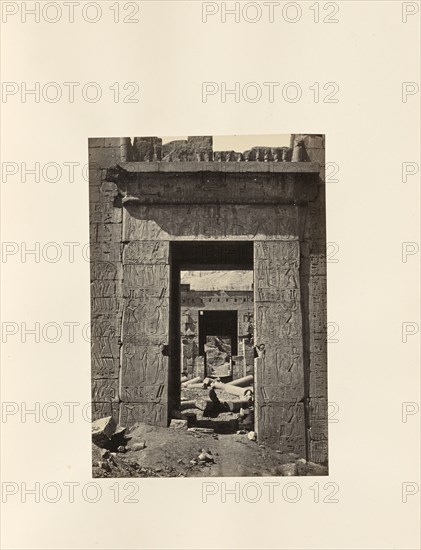 Pylon Gateway at Medinet-Habou, Thebes; Francis Frith, English, 1822 - 1898, Thebes, Egypt; 1857; Albumen silver print