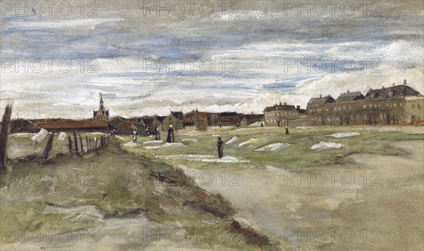 Bleaching Ground at Scheveningen; Vincent van Gogh, Dutch, 1853 - 1890, 1882; Watercolor heightened with white gouache