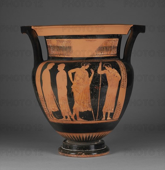 Attic Red-Figure Column Krater; Agrigento Painter; Athens, Greece; 470 - 460 B.C; Terracotta; 33.5 cm, 13 3,16 in