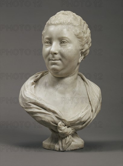 Bust of Mme. Adélaïde Julie Mirleau de Neuville, née Garnier d'Isle; Jean-Baptiste Pigalle, French, 1714 - 1785, France; 1750s