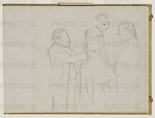 Sketches of a Ballet Master; Edgar Degas, French, 1834 - 1917, about 1877; Graphite