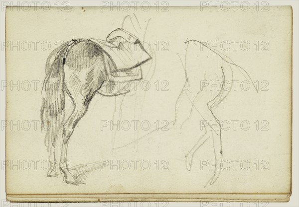 Horse Studies; Théodore Géricault, French, 1791 - 1824, 1812 - 1814; Graphite; 15.2 x 10.6 cm, 6 x 4 3,16 in