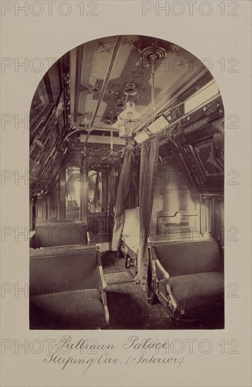 Pullman Palace Sleeping Car; Carleton Watkins, American, 1829 - 1916, 1870 - 1875; Albumen silver print